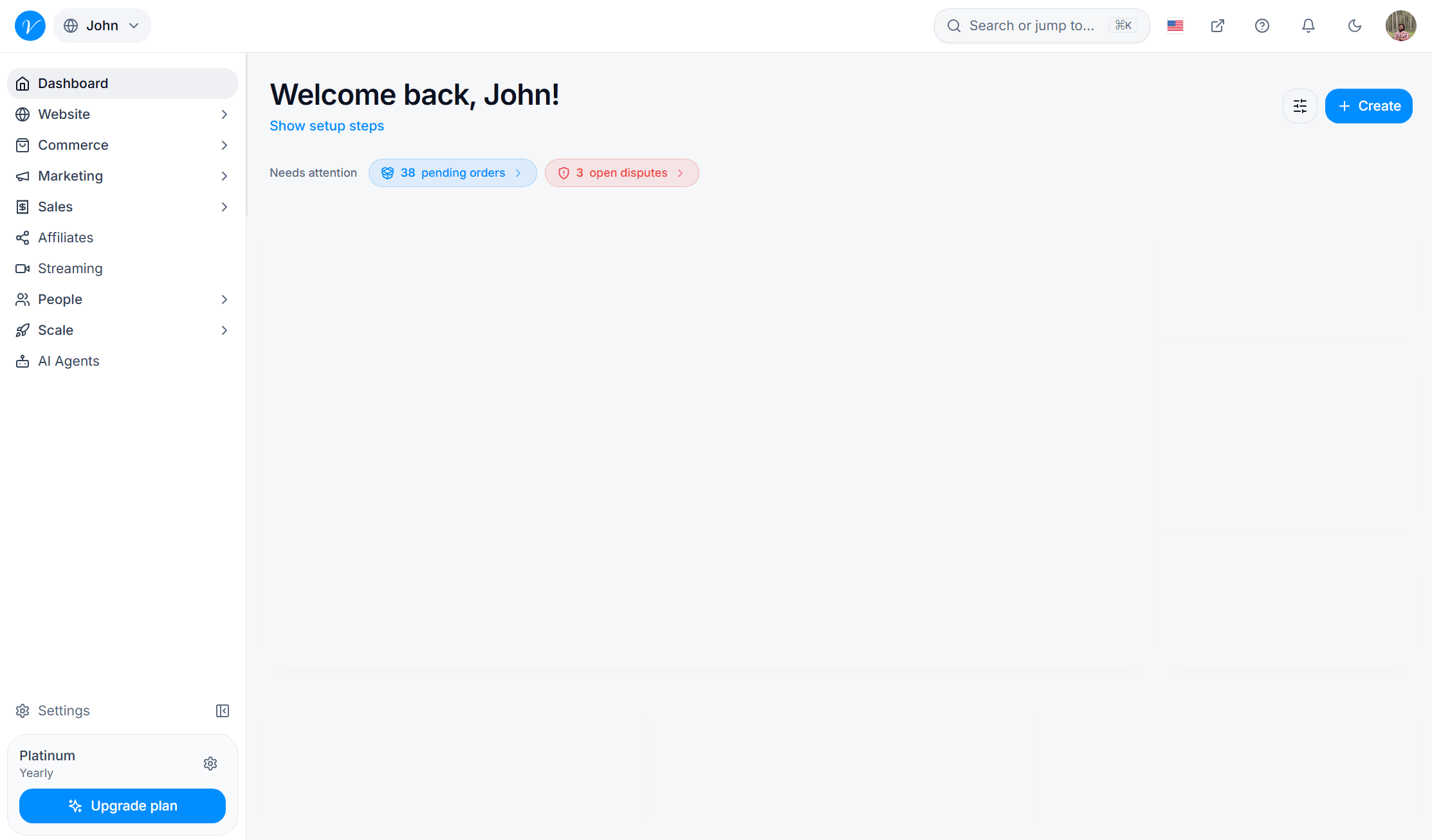 Vonza dashboard with every tool in one place